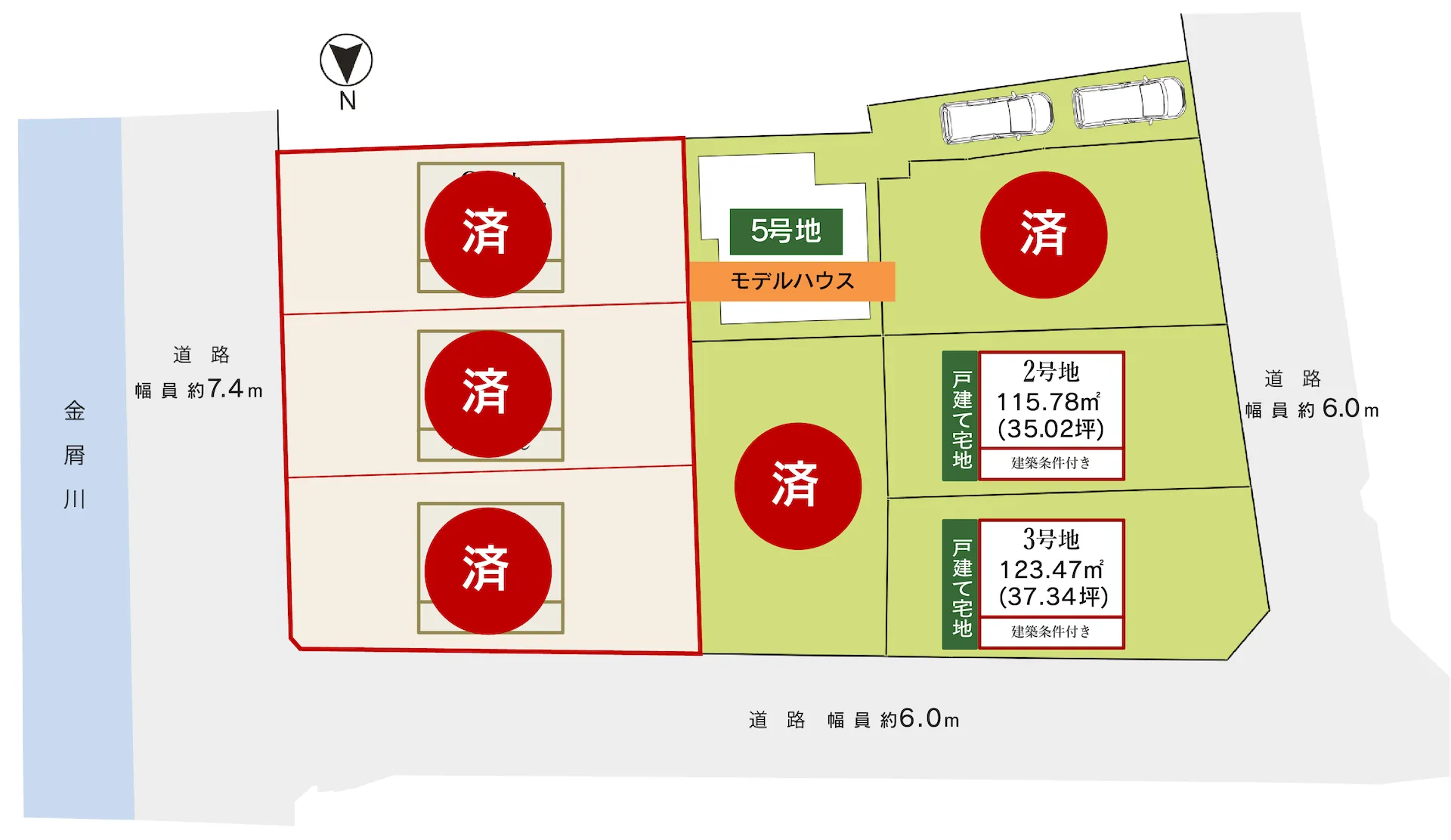 福岡の土地分譲ラプロスの販売区画図