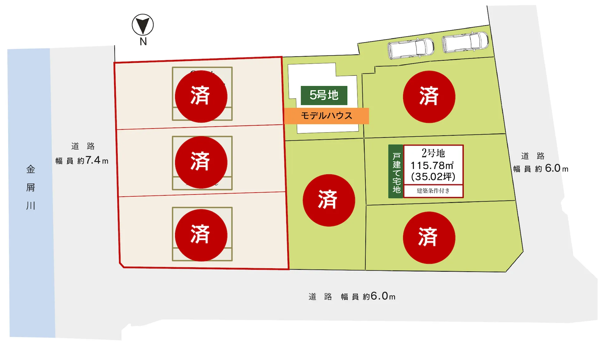福岡の土地分譲ラプロスの販売区画図