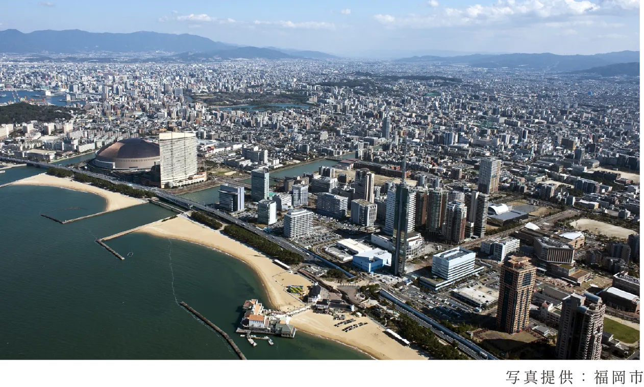 福岡市早良区の土地について徹底解説、百道浜海岸空撮