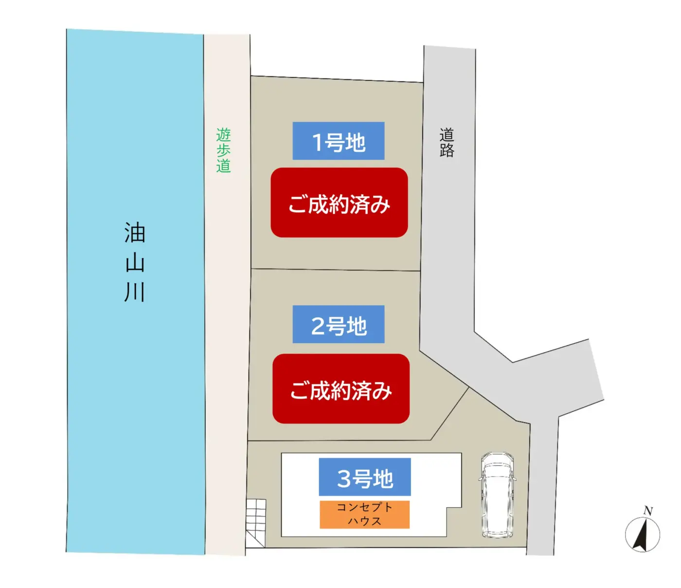 【完売御礼】城南区干隈二丁目　分譲地や土地ならラプロスの「プロスペリテ」の区画図