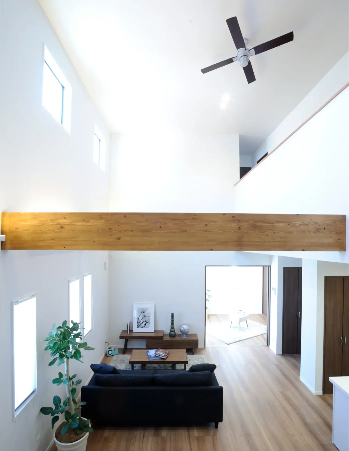 福岡市内で土地・新築戸建が可能な住宅会社の「プロスペリテ」陽だまりのリビングは家族が自然と集まる<br> ストレスフリーな動線計画。イメージ