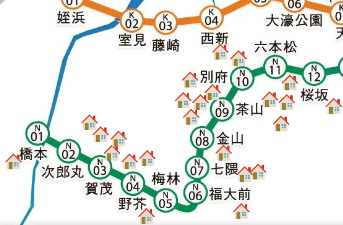 地下鉄「七隈線」沿線のあゆみ　